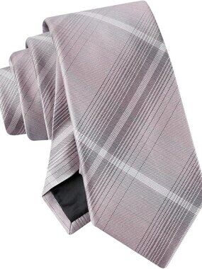 Calvin Klein Men's Davina Plaid Tie - Pink NWT